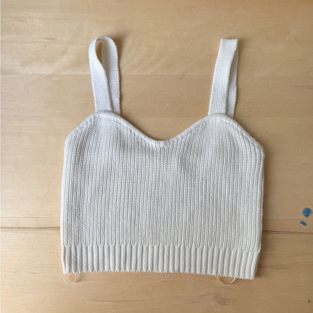 Z Supply cropped Sleeveless Sweater - XS Off White